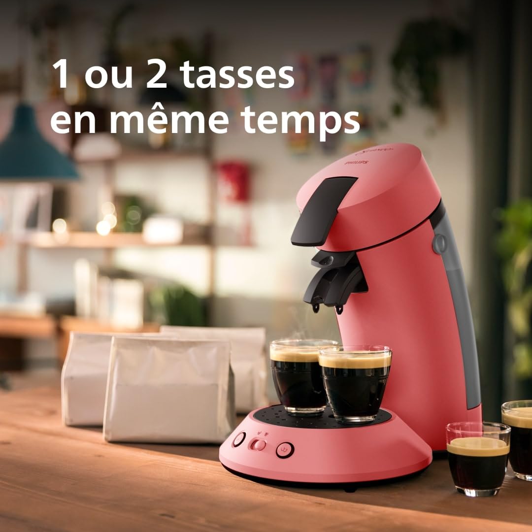 Velante Plus Machine à café à dosettes, Rouge tendre, CSA210/35