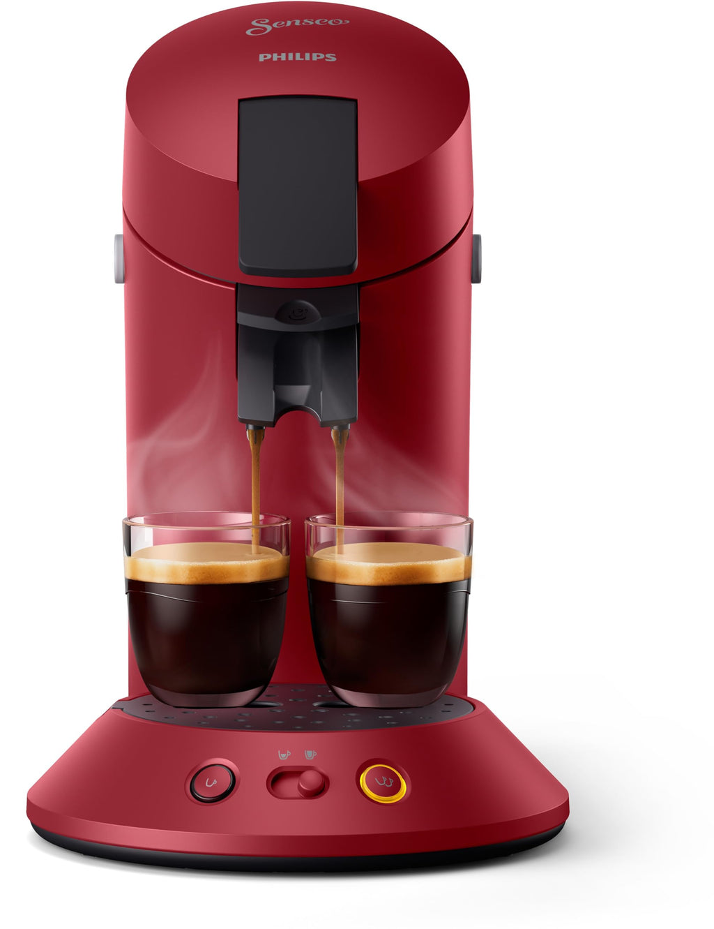 SENSEO Original Plus Machine à Café à Dosettes – 1 ou 2 Tasses, Rouge, CSA210/91