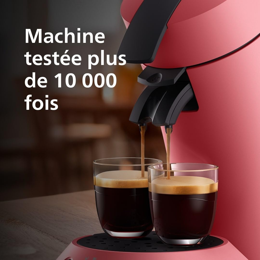 Velante Plus Machine à café à dosettes, Rouge tendre, CSA210/35