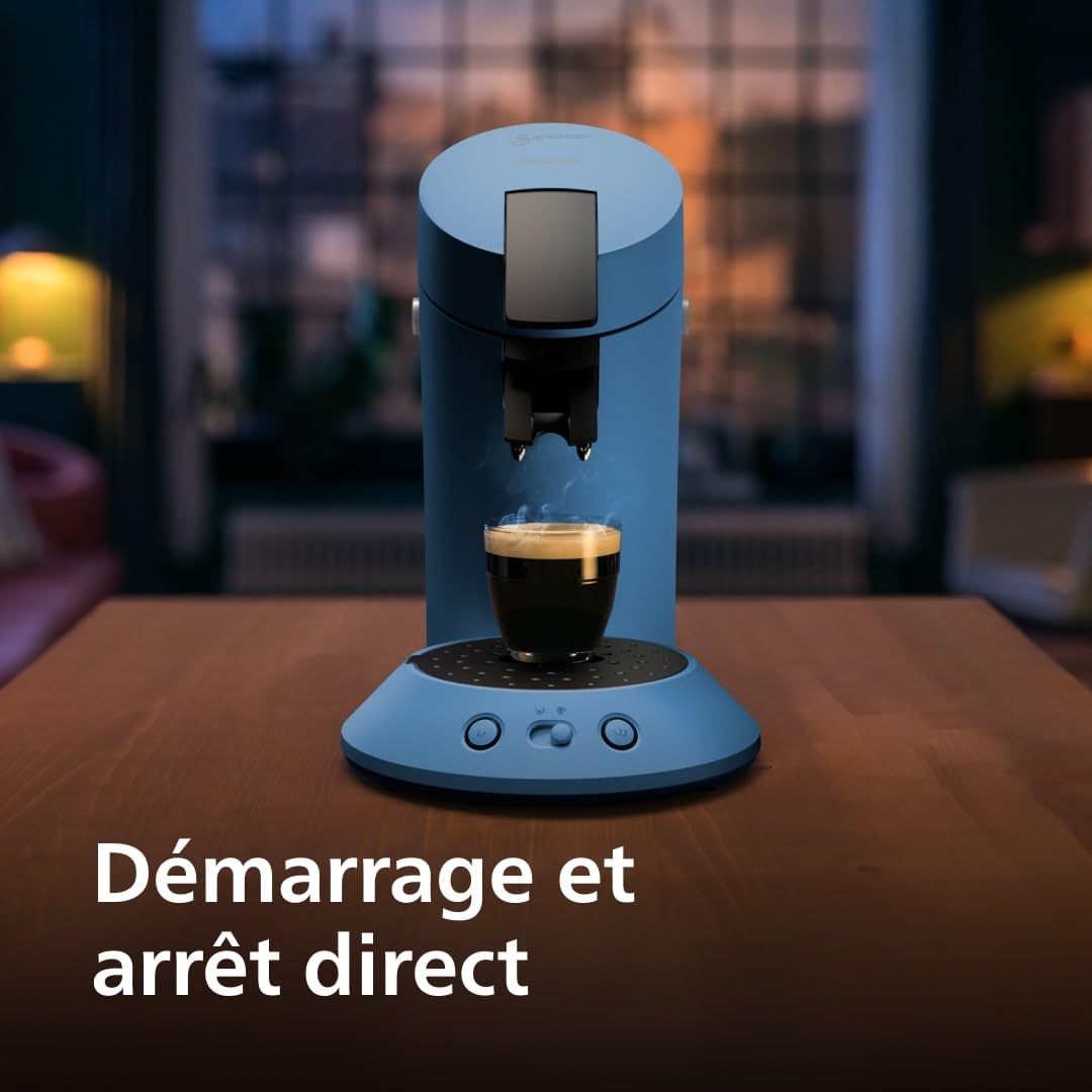 Velante Plus Machine à café à dosettes, Bleu Paon CSA210/00