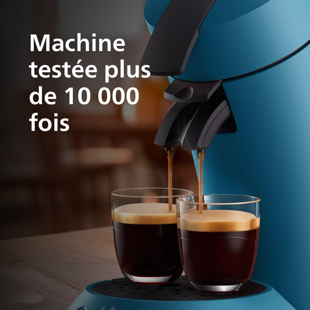 Velante Plus Machine à café à dosettes, Bleu Paon CSA210/00