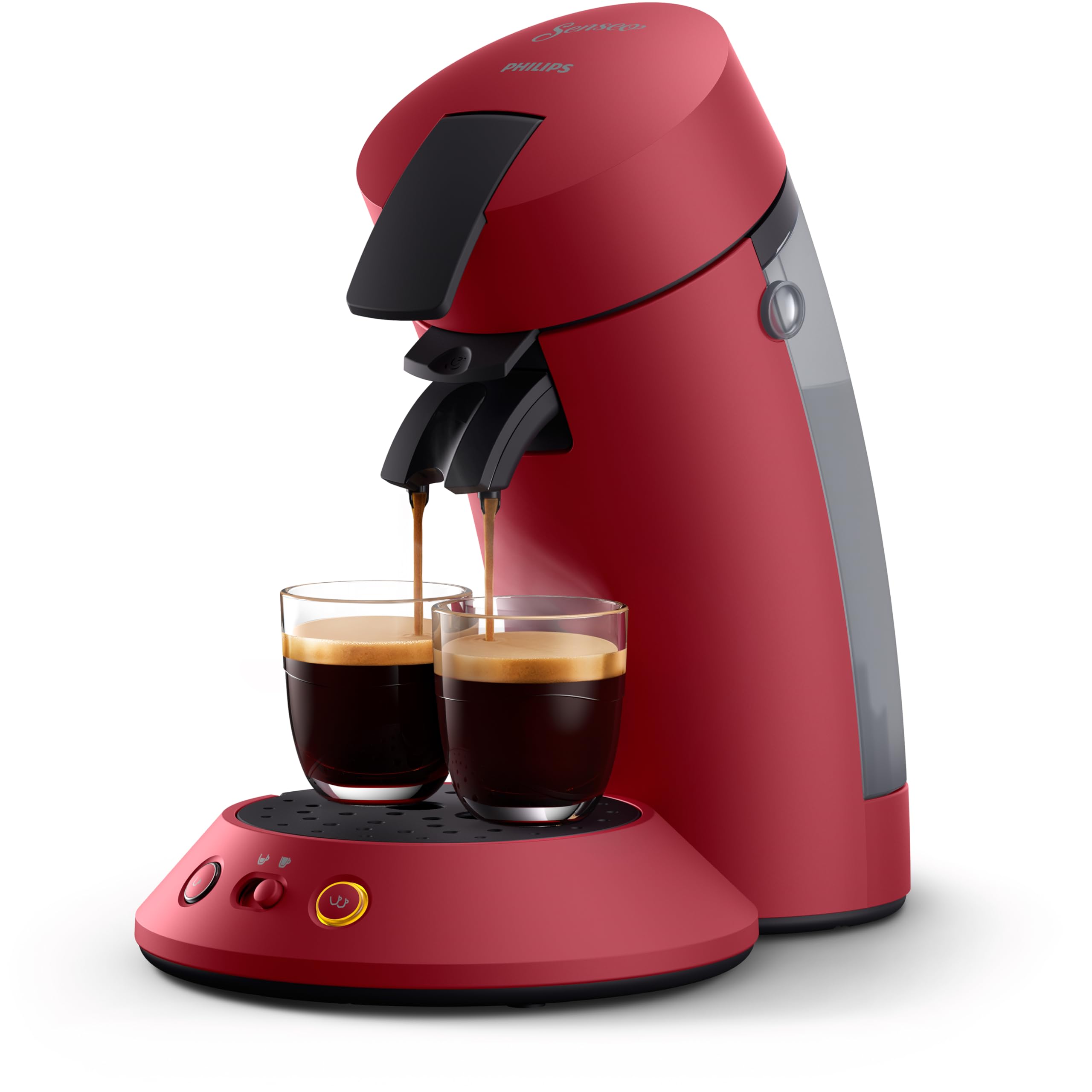 SENSEO Original Plus Machine à Café à Dosettes – 1 ou 2 Tasses, Rouge, CSA210/91