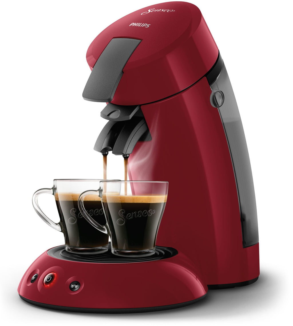 Velante HD6553/81 Cafetière Indépendante Cafetière à Capsules 0,7 L Dosette de Café 1450 W Rouge