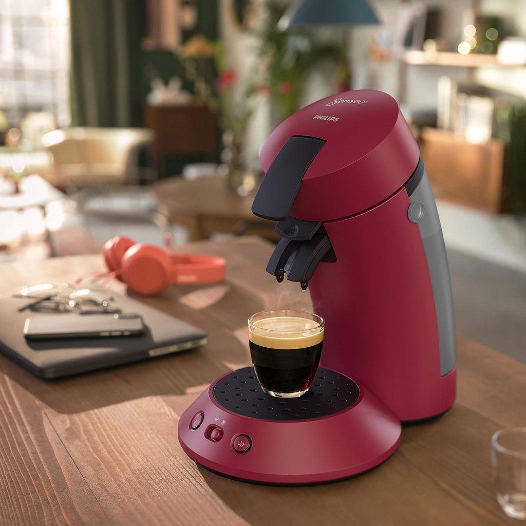 SENSEO Original Plus Machine à Café à Dosettes – 1 ou 2 Tasses, Rouge, CSA210/91